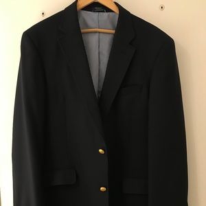 Tommy Hilfiger Wool Navy  Blazer Brass Buttons 44L